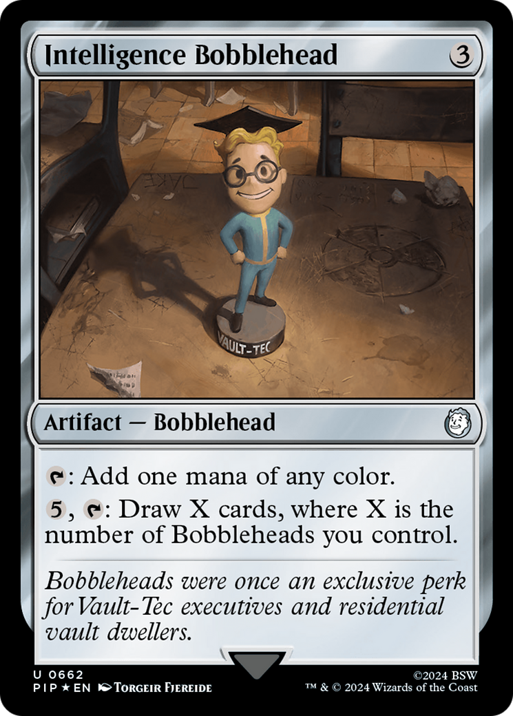 Intelligence Bobblehead (Surge Foil) [Fallout] | Jomio and Rueliete's Cards and Comics