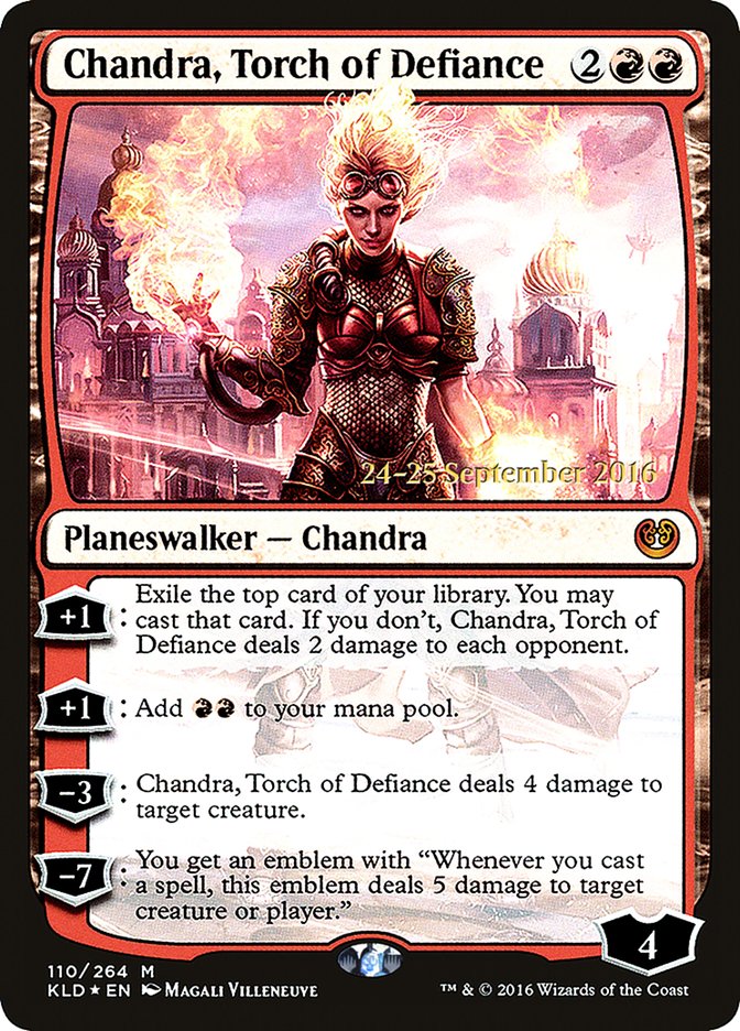 Chandra, Torch of Defiance [Kaladesh Prerelease Promos] | Jomio and Rueliete's Cards and Comics
