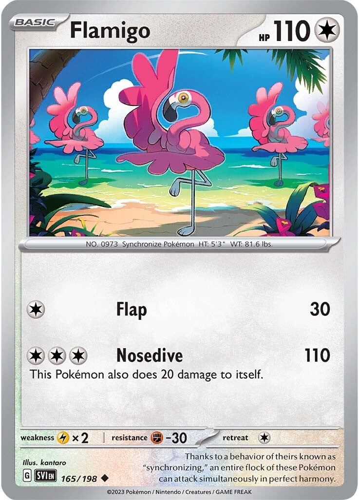 Flamigo (165/198) [Scarlet & Violet: Base Set] | Jomio and Rueliete's Cards and Comics