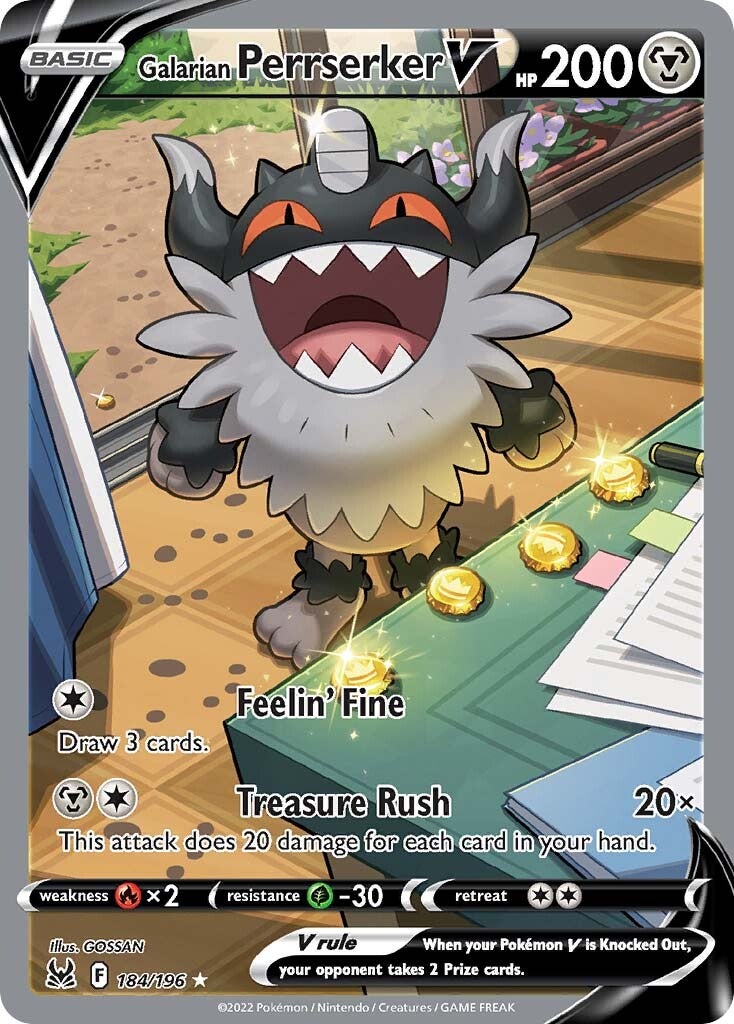 Galarian Perrserker V (184/196) [Sword & Shield: Lost Origin] | Jomio and Rueliete's Cards and Comics