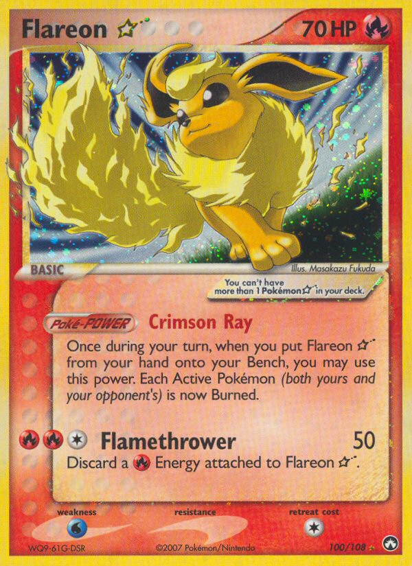Flareon Star (100/108) [EX: Power Keepers] | Jomio and Rueliete's Cards and Comics