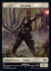 Soldier (003) // Sicarian Infiltrator Double-Sided Token (Surge Foil) [Warhammer 40,000 Tokens] | Jomio and Rueliete's Cards and Comics