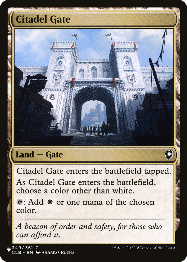 Citadel Gate [The List] | Jomio and Rueliete's Cards and Comics