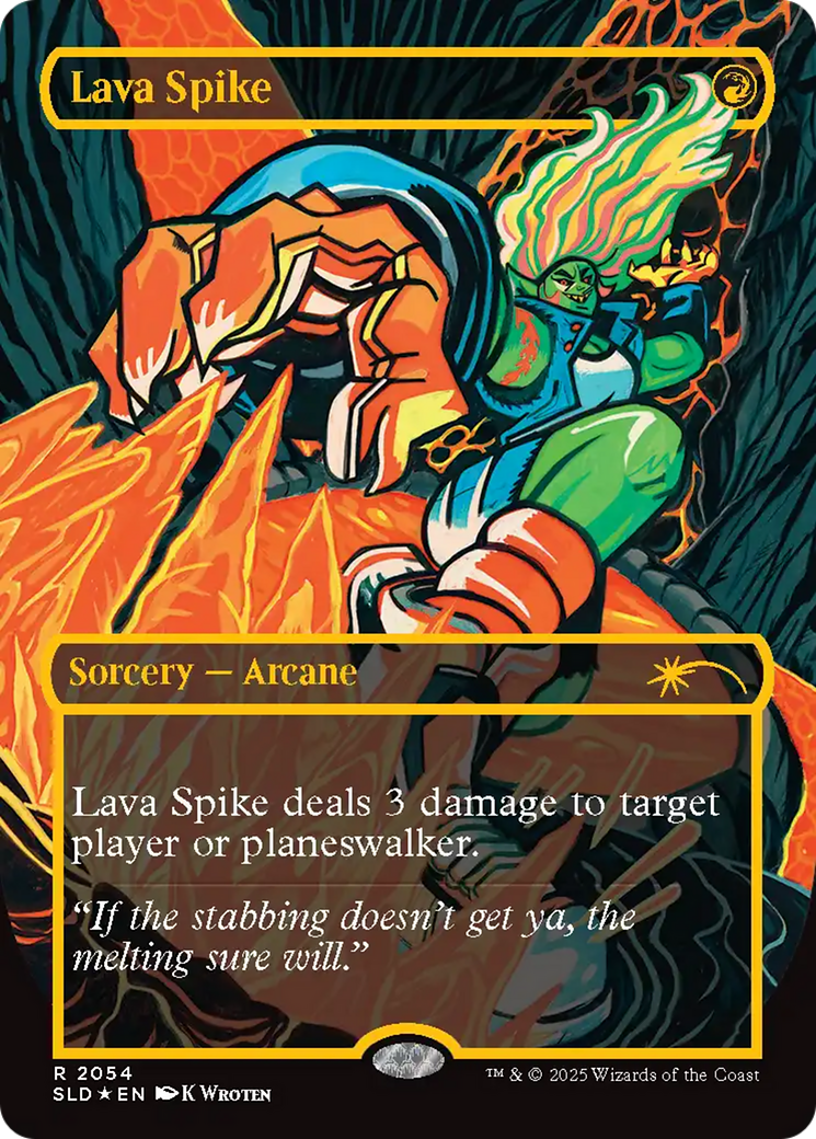 Lava Spike (2054) (Raised Foil) [Secret Lair Drop Series] | Jomio and Rueliete's Cards and Comics
