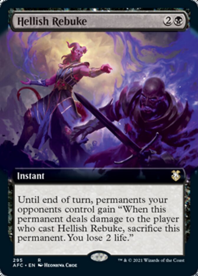 Hellish Rebuke (Extended Art) [Dungeons & Dragons: Adventures in the Forgotten Realms Commander] | Jomio and Rueliete's Cards and Comics