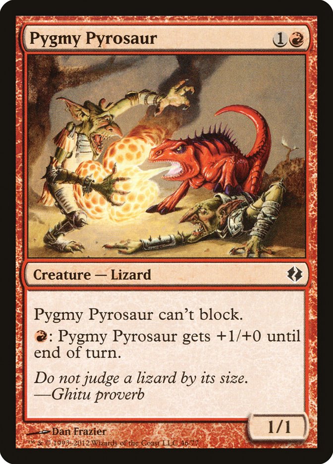 Pygmy Pyrosaur [Duel Decks: Venser vs. Koth] | Jomio and Rueliete's Cards and Comics