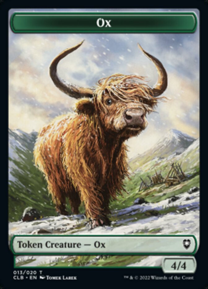 Ox Token [Commander Legends: Battle for Baldur's Gate Tokens] | Jomio and Rueliete's Cards and Comics
