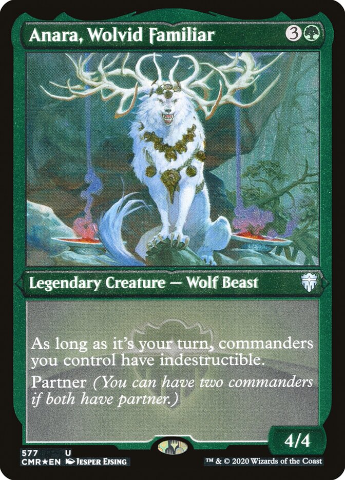 Anara, Wolvid Familiar (Etched) [Commander Legends] | Jomio and Rueliete's Cards and Comics