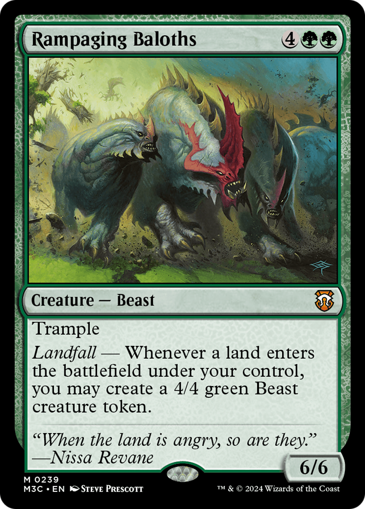 Rampaging Baloths (Ripple Foil) [Modern Horizons 3 Commander] | Jomio and Rueliete's Cards and Comics