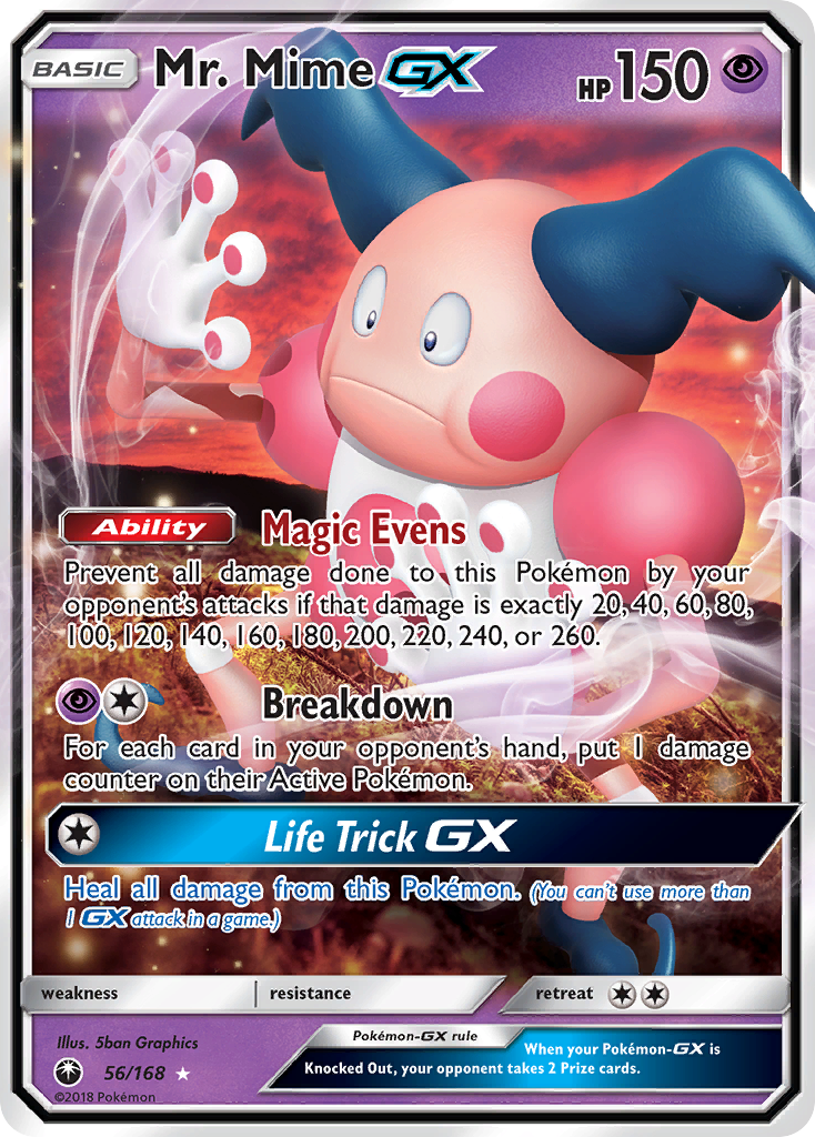 Mr. Mime GX (56/168) [Sun & Moon: Celestial Storm] | Jomio and Rueliete's Cards and Comics