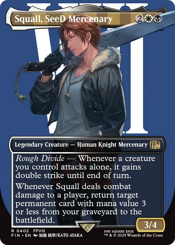 Squall, SeeD Mercenary (Borderless) [FINAL FANTASY] | Jomio and Rueliete's Cards and Comics