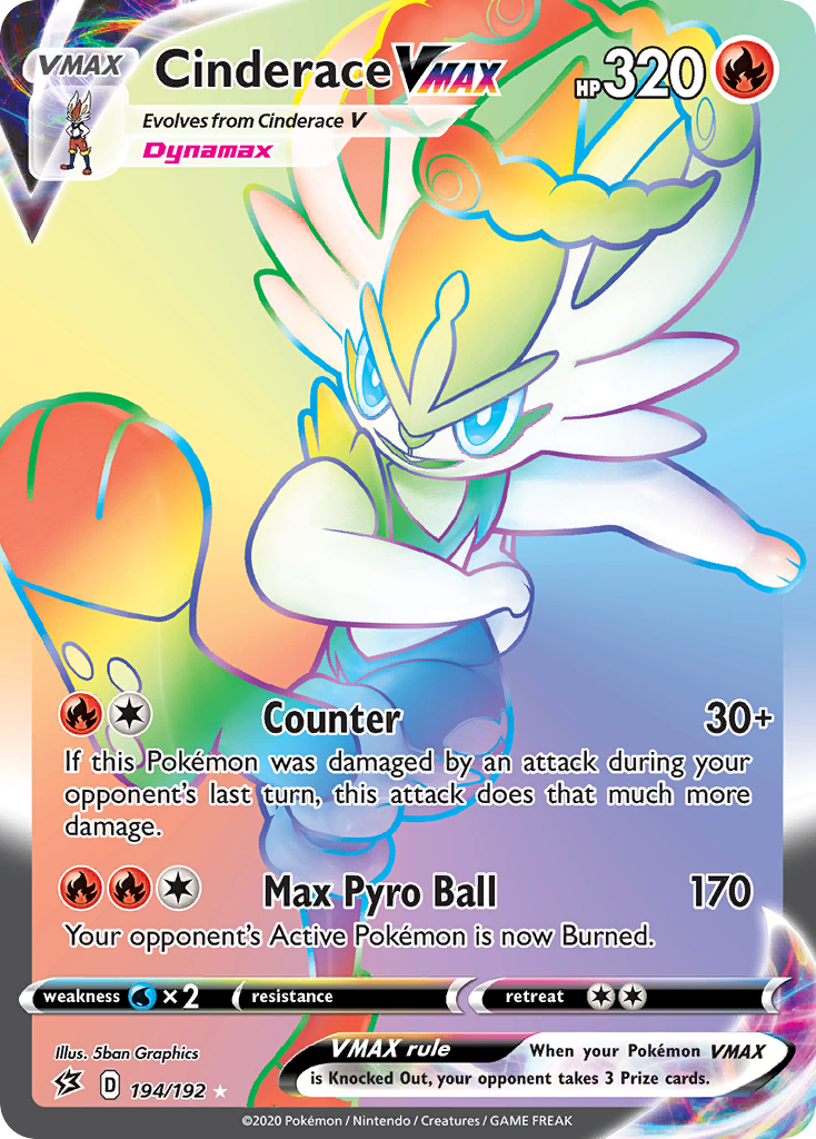 Cinderace VMAX (194/192) [Sword & Shield: Rebel Clash] | Jomio and Rueliete's Cards and Comics