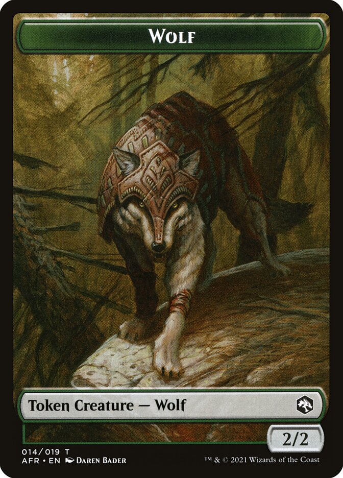 Wolf // Icingdeath, Frost Tongue Double-Sided Token [Dungeons & Dragons: Adventures in the Forgotten Realms Tokens] | Jomio and Rueliete's Cards and Comics
