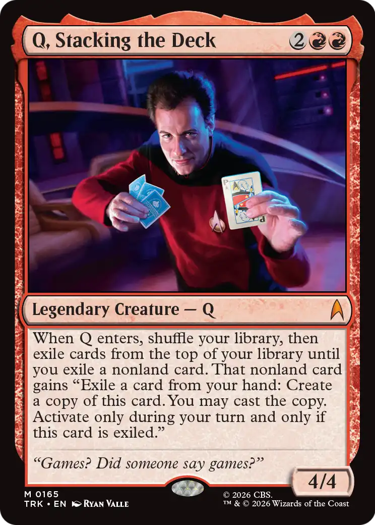 Q, Stacking the Deck [Star Trek] | Jomio and Rueliete's Cards and Comics