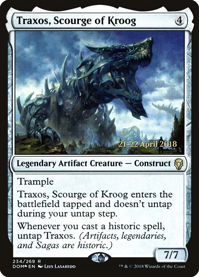 Traxos, Scourge of Kroog [Dominaria Prerelease Promos] | Jomio and Rueliete's Cards and Comics