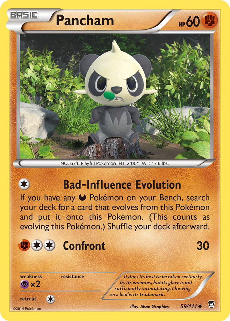 Pancham (59/111) [XY: Furious Fists] | Jomio and Rueliete's Cards and Comics