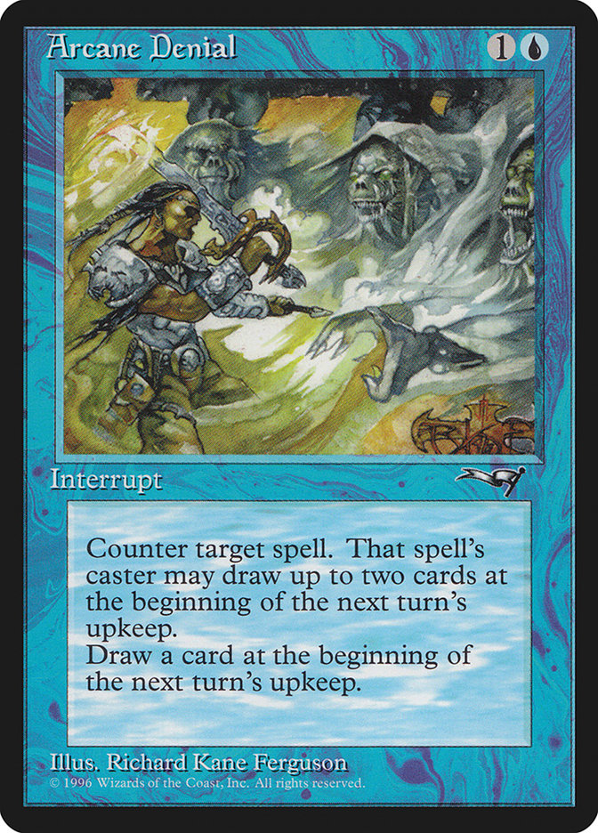 Arcane Denial (Holding Sword) [Alliances] | Jomio and Rueliete's Cards and Comics