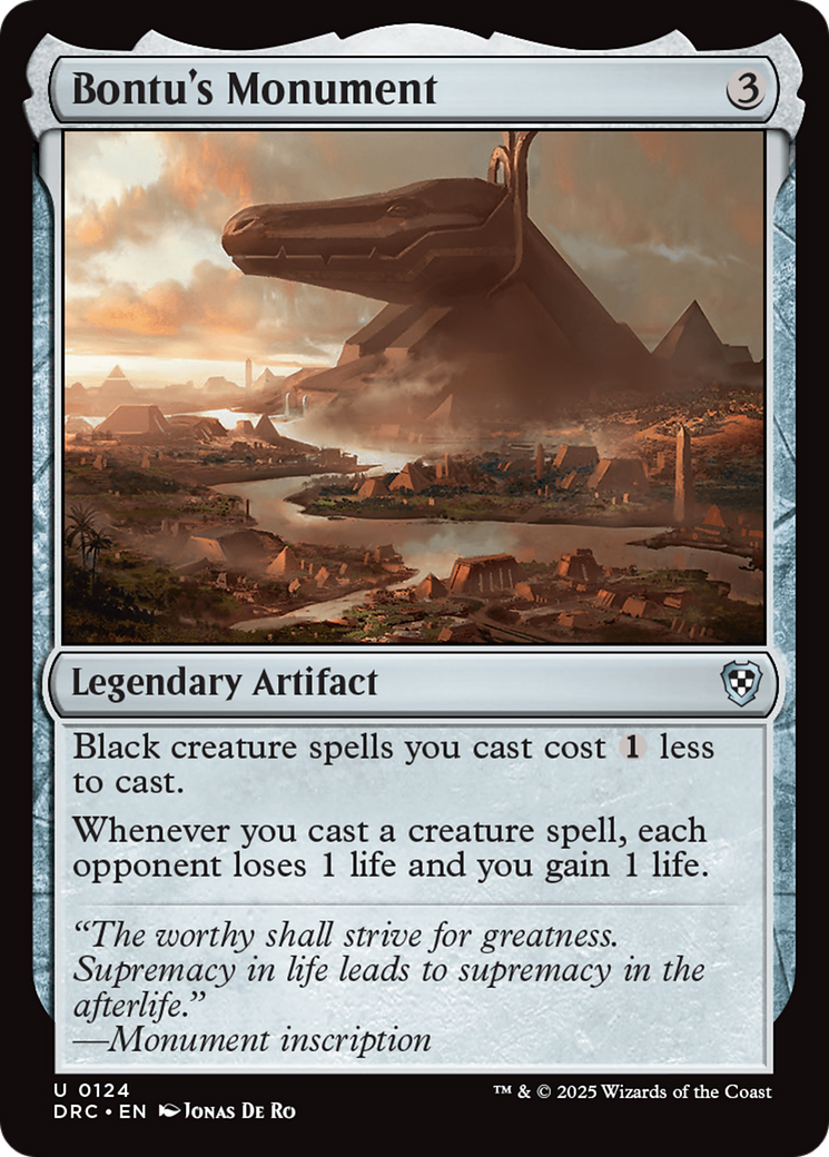 Bontu's Monument [Aetherdrift Commander] | Jomio and Rueliete's Cards and Comics