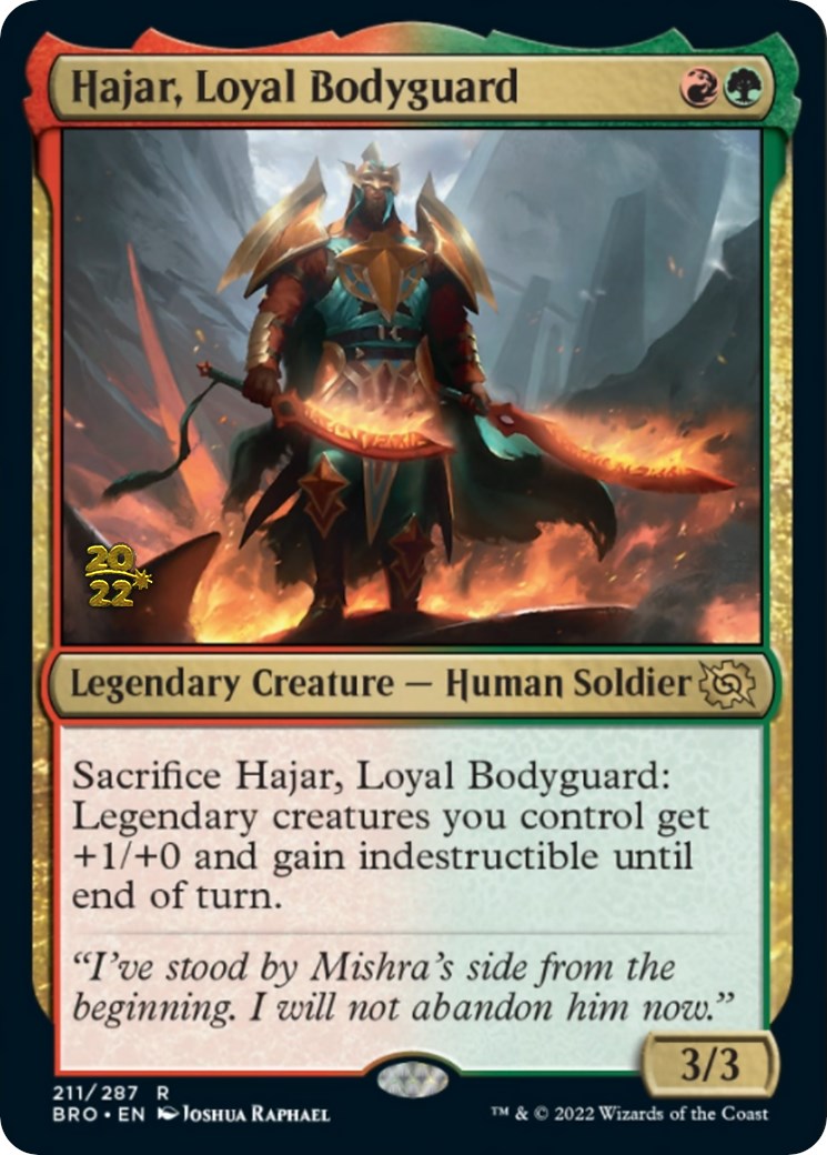 Hajar, Loyal Bodyguard [The Brothers' War Prerelease Promos] | Jomio and Rueliete's Cards and Comics