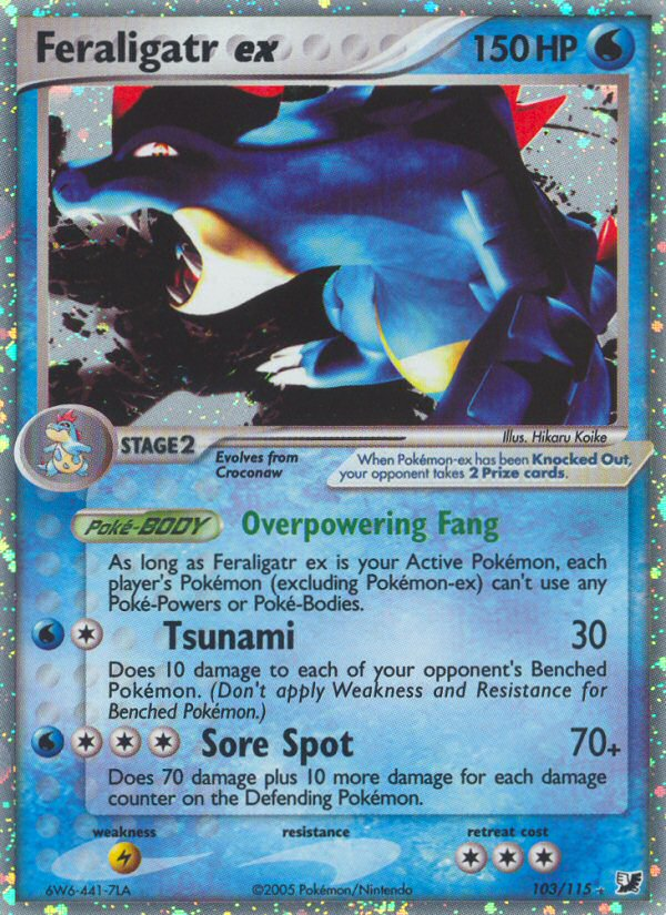 Feraligatr ex (103/115) [EX: Unseen Forces] | Jomio and Rueliete's Cards and Comics