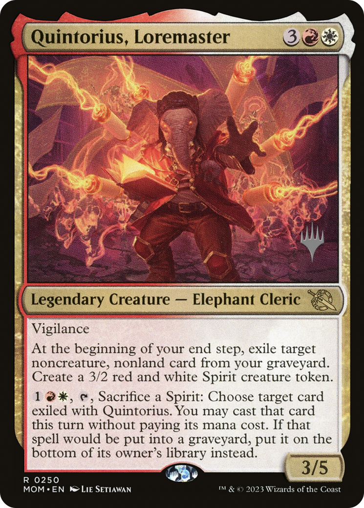 Quintorius, Loremaster (Promo Pack) [March of the Machine Promos] | Jomio and Rueliete's Cards and Comics