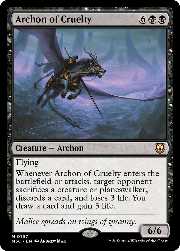 Archon of Cruelty (Ripple Foil) [Modern Horizons 3 Commander] | Jomio and Rueliete's Cards and Comics
