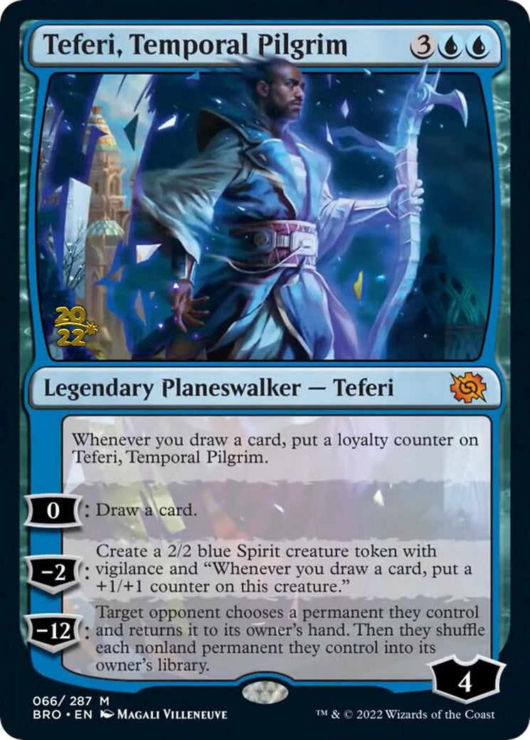 Teferi, Temporal Pilgrim [The Brothers' War Prerelease Promos] | Jomio and Rueliete's Cards and Comics