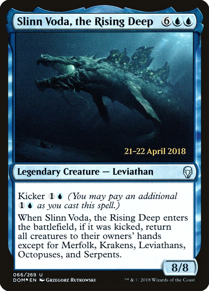 Slinn Voda, the Rising Deep [Dominaria Prerelease Promos] | Jomio and Rueliete's Cards and Comics