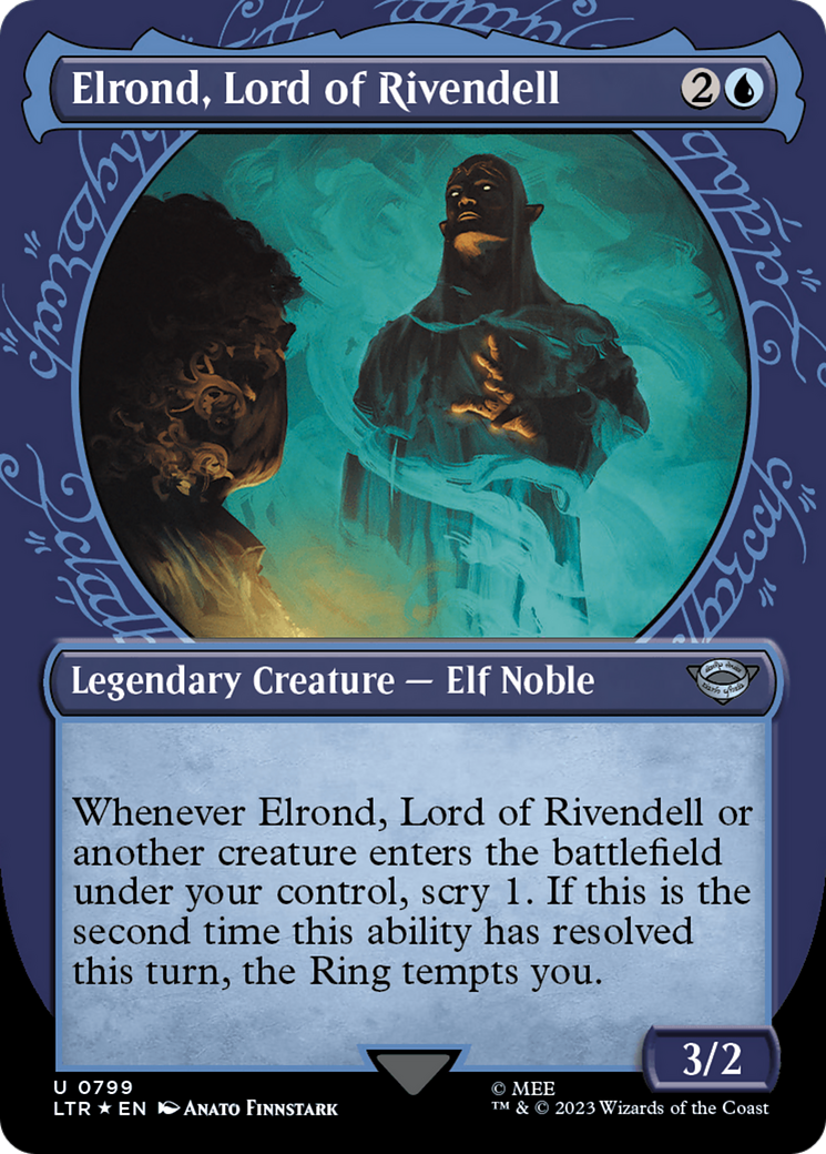 Elrond, Lord of Rivendell (Showcase) (Surge Foil) [The Lord of the Rings: Tales of Middle-Earth] | Jomio and Rueliete's Cards and Comics