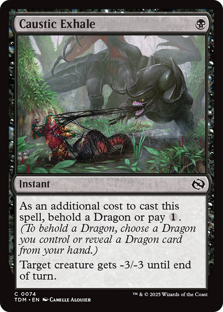 Caustic Exhale [Tarkir: Dragonstorm] | Jomio and Rueliete's Cards and Comics