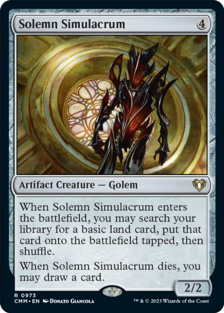 Solemn Simulacrum [Commander Masters] | Jomio and Rueliete's Cards and Comics