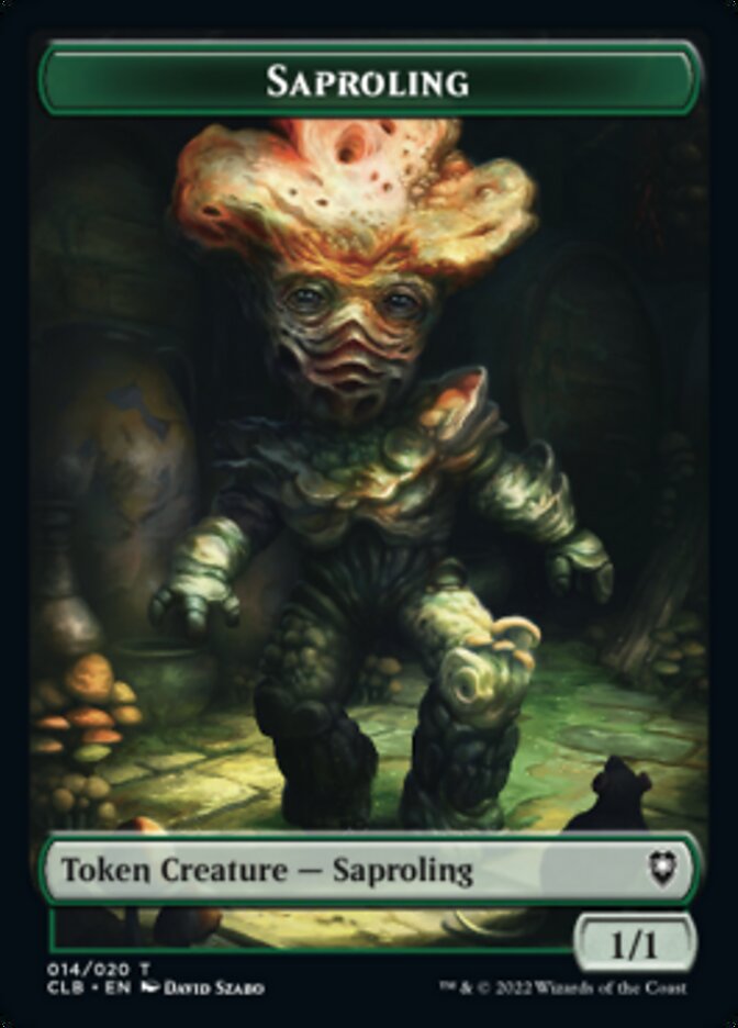 Treasure // Saproling Double-Sided Token [Commander Legends: Battle for Baldur's Gate Tokens] | Jomio and Rueliete's Cards and Comics
