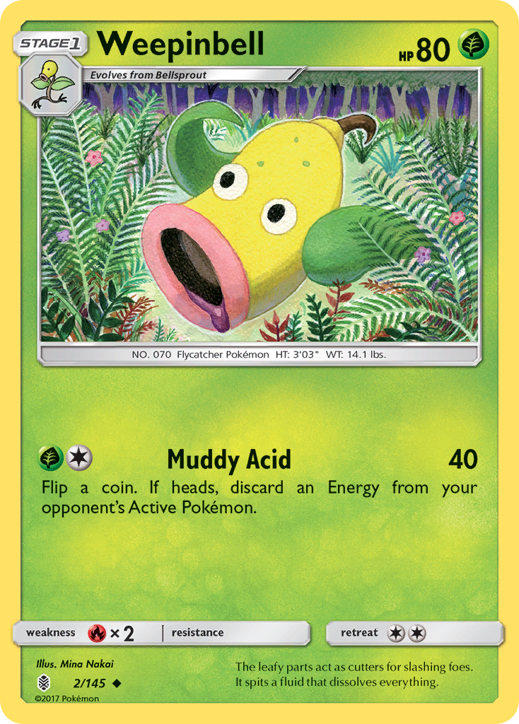 Weepinbell (2/145) [Sun & Moon: Guardians Rising] | Jomio and Rueliete's Cards and Comics