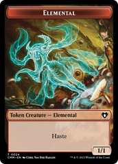 Elemental (0024) // Phyrexian Germ Double-Sided Token [Commander Masters Tokens] | Jomio and Rueliete's Cards and Comics