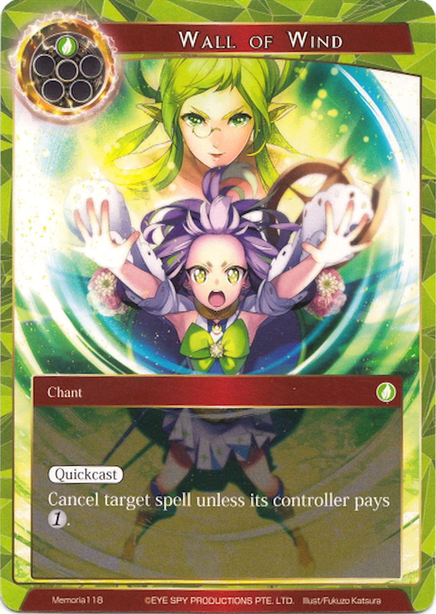 Wall of Wind (Memoria118) [Alice Origin Memoria Cards] | Jomio and Rueliete's Cards and Comics