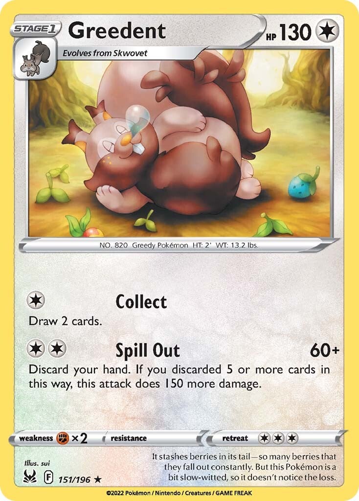 Greedent (151/196) [Sword & Shield: Lost Origin] | Jomio and Rueliete's Cards and Comics