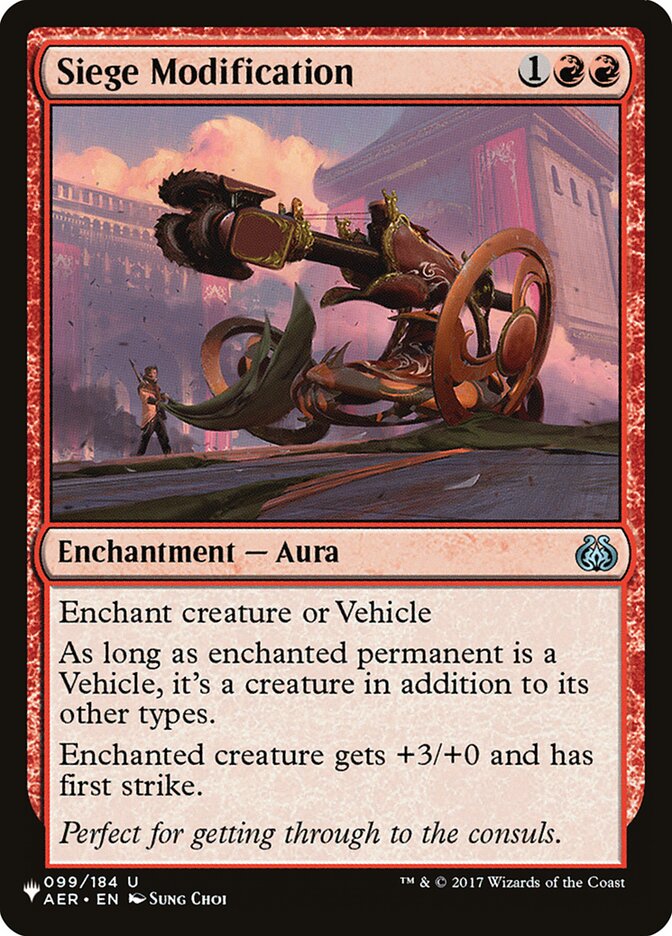 Siege Modification [The List] | Jomio and Rueliete's Cards and Comics