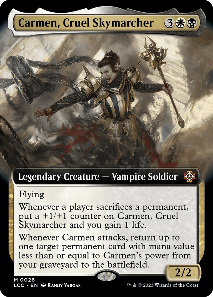 Carmen, Cruel Skymarcher (Extended Art) [The Lost Caverns of Ixalan Commander] | Jomio and Rueliete's Cards and Comics