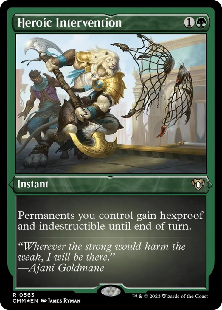 Heroic Intervention (Foil Etched) [Commander Masters] | Jomio and Rueliete's Cards and Comics