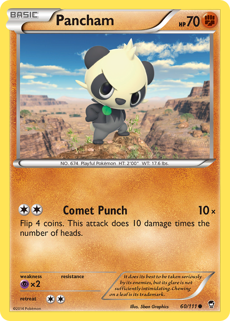 Pancham (60/111) [XY: Furious Fists] | Jomio and Rueliete's Cards and Comics