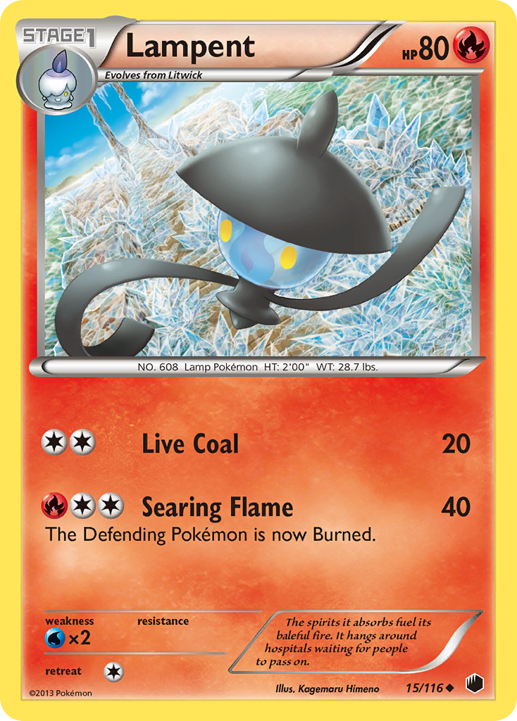 Lampent (15/116) [Black & White: Plasma Freeze] | Jomio and Rueliete's Cards and Comics