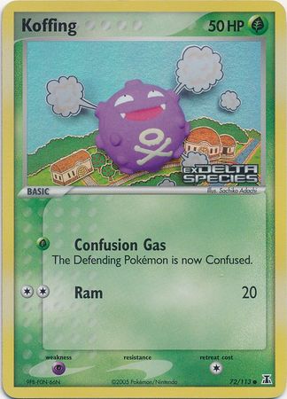 Koffing (72/113) (Stamped) [EX: Delta Species] | Jomio and Rueliete's Cards and Comics