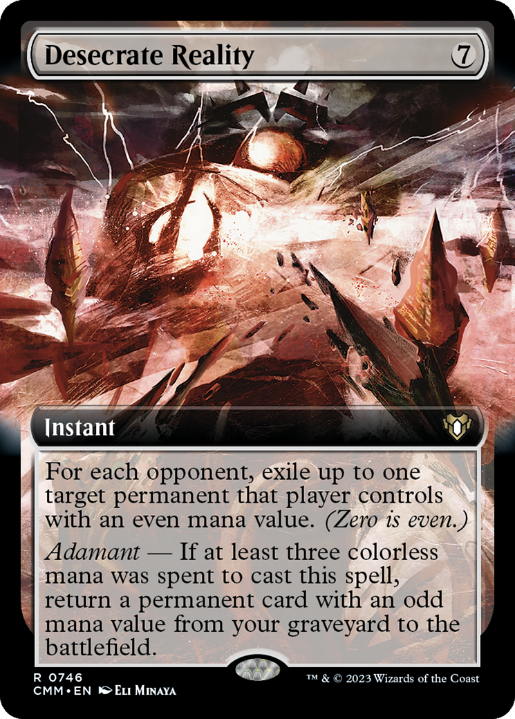 Desecrate Reality (Extended Art) [Commander Masters] | Jomio and Rueliete's Cards and Comics