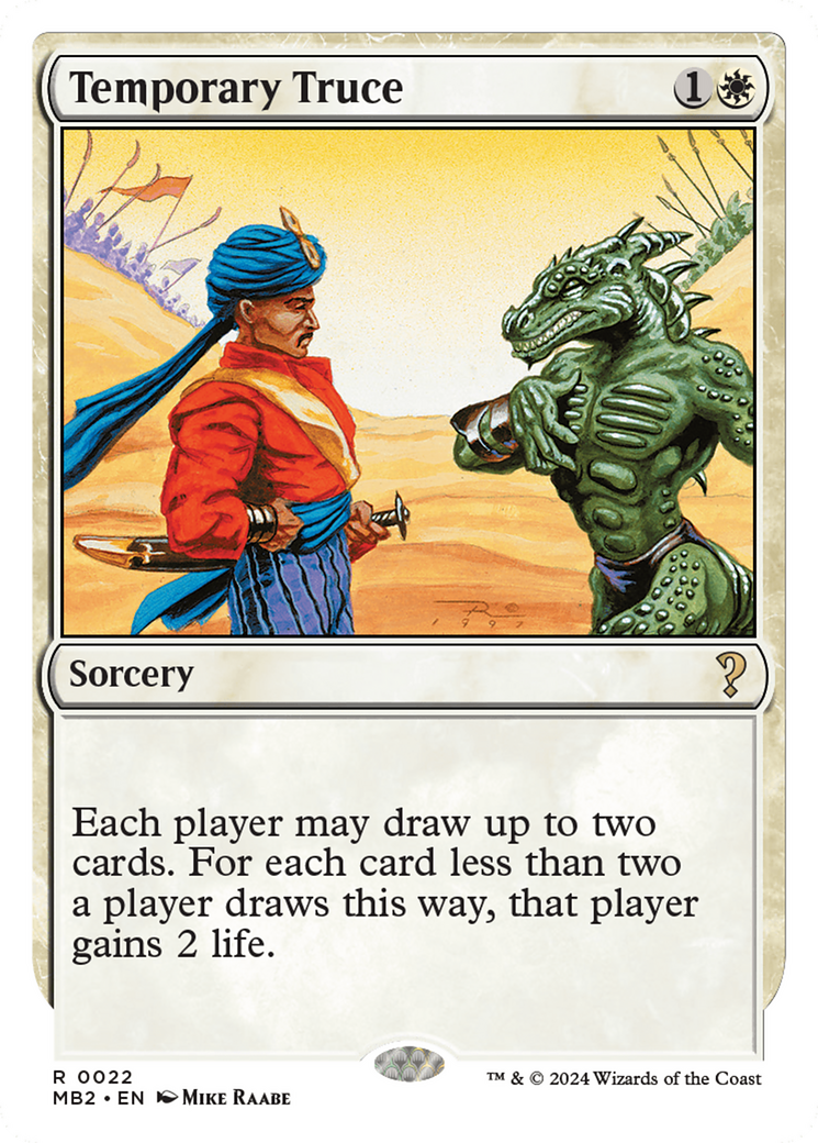 Temporary Truce (White Border) [Mystery Booster 2] | Jomio and Rueliete's Cards and Comics