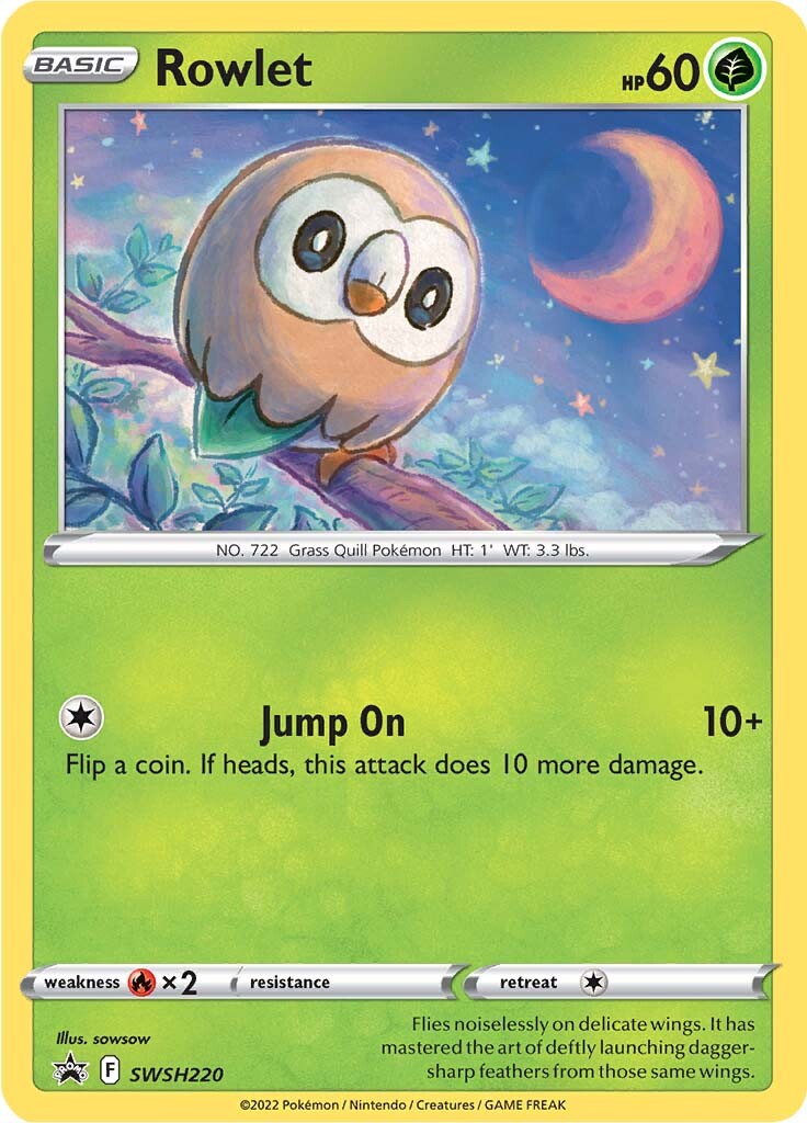 Rowlet (SWSH220) [Sword & Shield: Black Star Promos] | Jomio and Rueliete's Cards and Comics