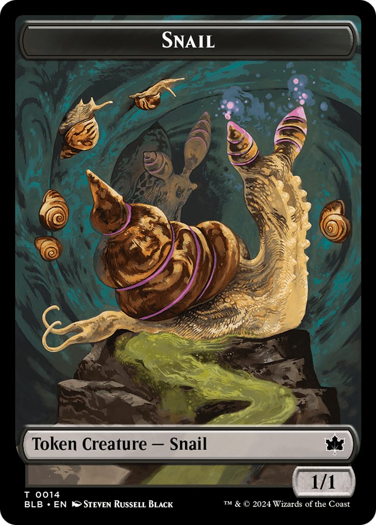 Snail // Thundertrap Trainer Double-Sided Token [Bloomburrow Tokens] | Jomio and Rueliete's Cards and Comics