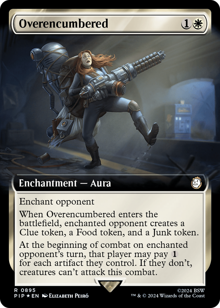Overencumbered (Extended Art) (Surge Foil) [Fallout] | Jomio and Rueliete's Cards and Comics