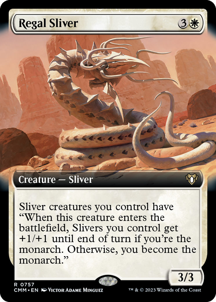 Regal Sliver (Extended Art) [Commander Masters] | Jomio and Rueliete's Cards and Comics