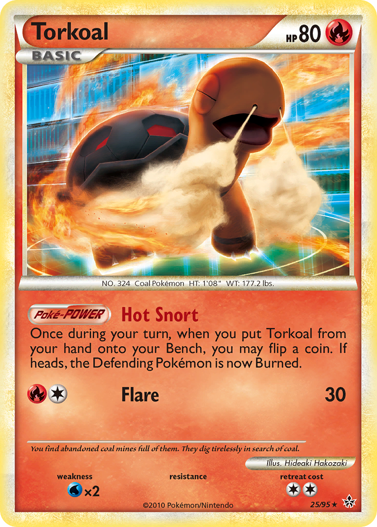 Torkoal (25/95) [HeartGold & SoulSilver: Unleashed] | Jomio and Rueliete's Cards and Comics