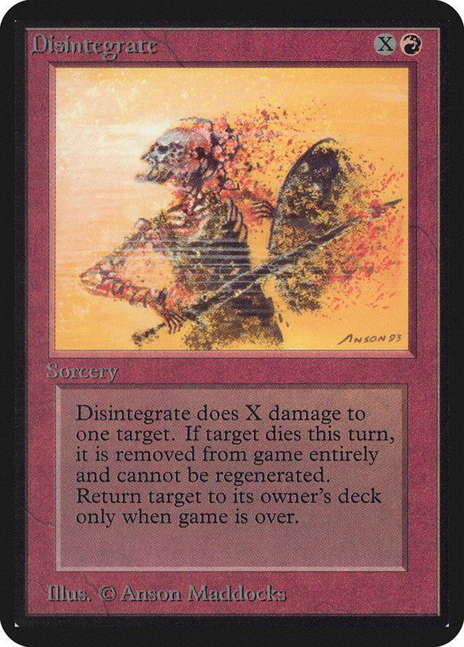 Disintegrate [Alpha Edition] | Jomio and Rueliete's Cards and Comics